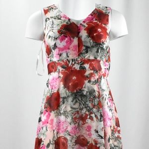 ! Floral Print Sleeveless Maxi Dress Red & Pink !